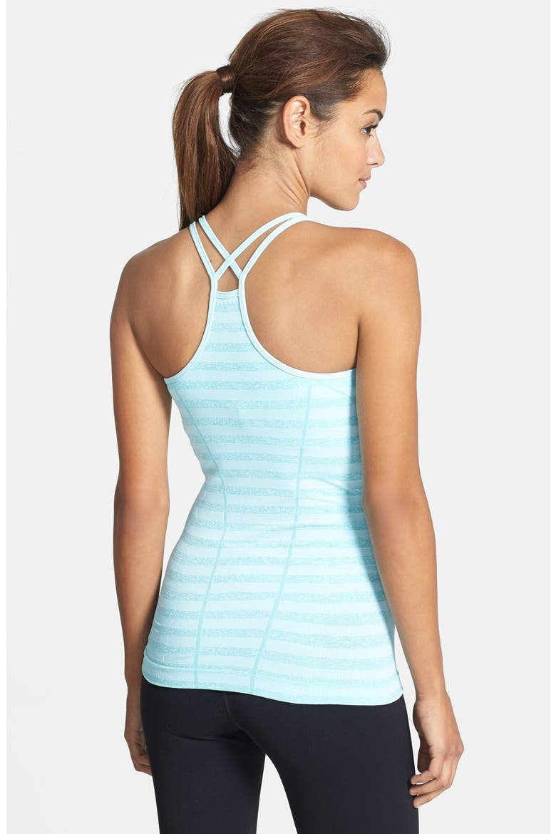 Strappy Seamless Racerback Tank, Alternate, color, BLUE LIGHT