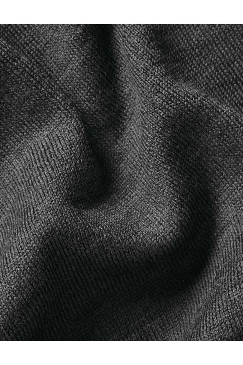 Merino Zip Polo Neck Long sleeve, Alternate, color, Grey