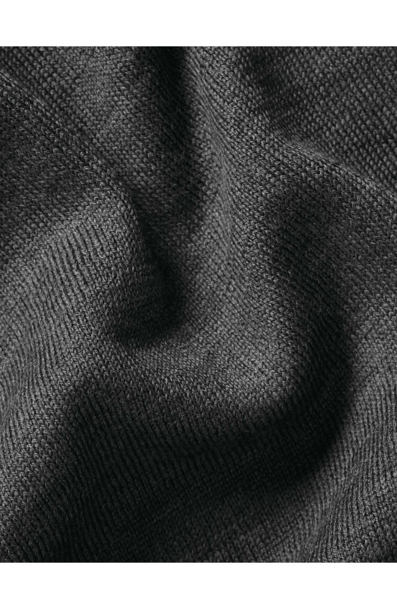 Charles Tyrwhitt Merino Zip Polo Neck Long sleeve, Alternate, color, Grey