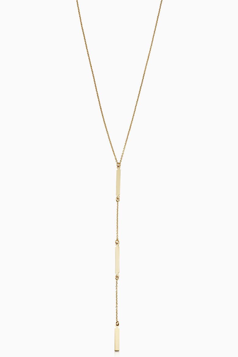 14K Yellow Gold Brooklyn Bar Station Drop Necklace, Main, color, Yellow Gold