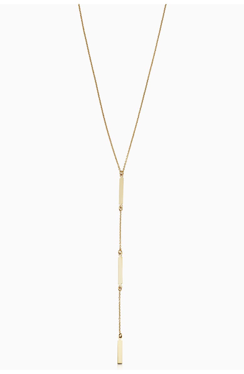 Oradina 14K Yellow Gold Brooklyn Bar Station Drop Necklace, Main, color, Yellow Gold