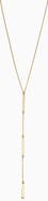 Oradina 14K Yellow Gold Brooklyn Bar Station Drop Necklace