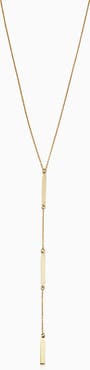 Oradina 14K Yellow Gold Brooklyn Bar Station Drop Necklace