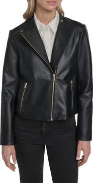 Cole Haan Signature Band Collar Racer Jacket