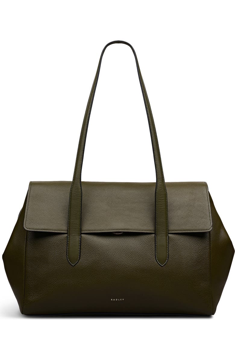 Radley Mayfair Lane Large Flapover Satchel Bag, Main, color, Pine Needle