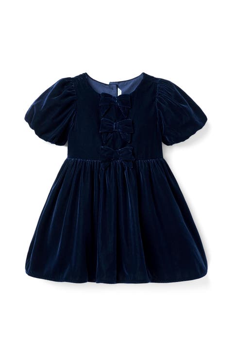 The Velvet Bow Dress (Little Kid & Big Kid)