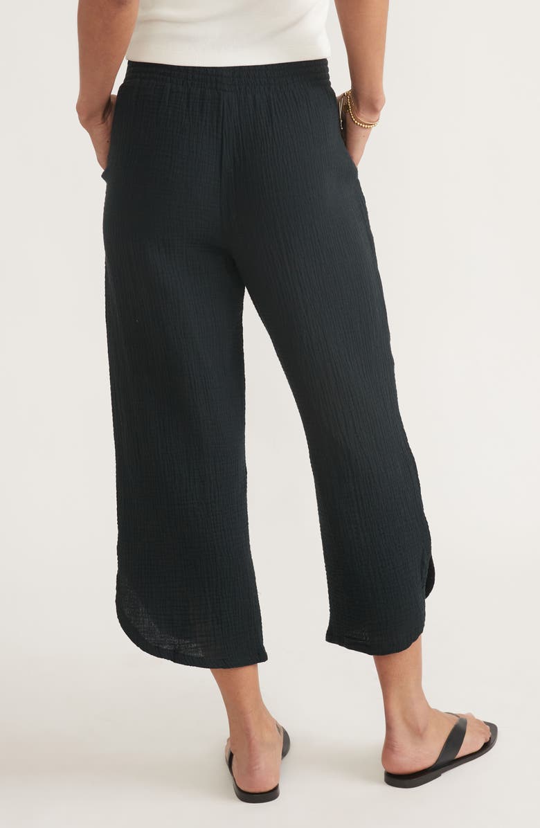 Marine Layer Corinne Wide Leg Double Cloth Cotton Pants, Alternate, color, 