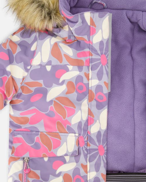 Deux Par Deux Two-piece Discover Snowsuit With Jacket In Purple