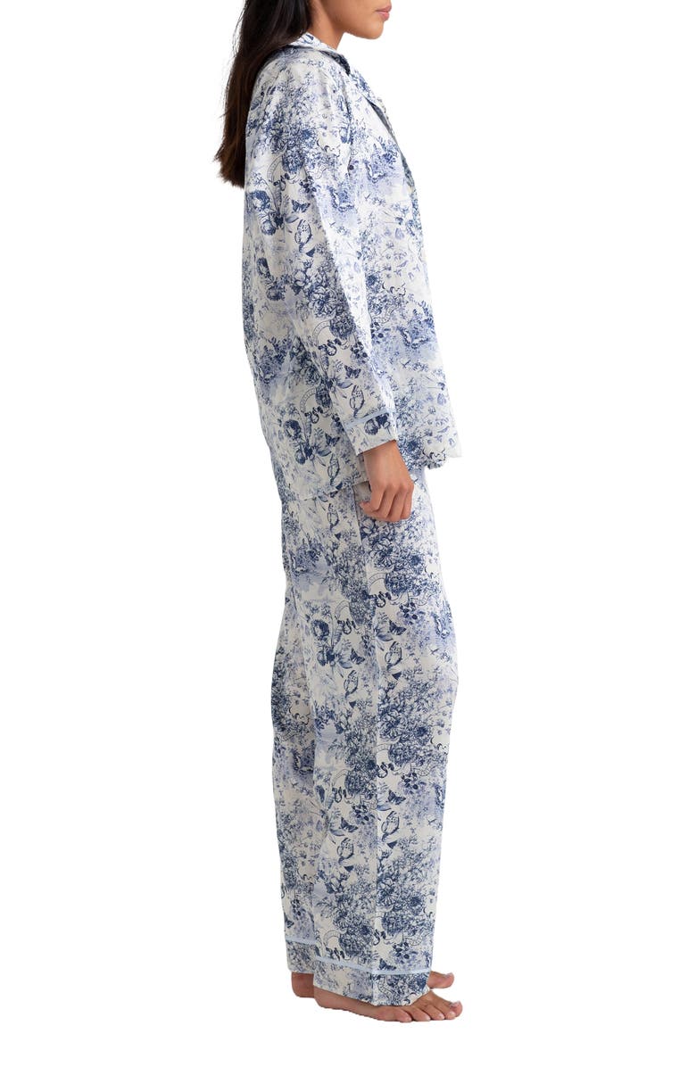 Papinelle Toile de Jouy Cotton Sateen Pajamas, Alternate, color, 