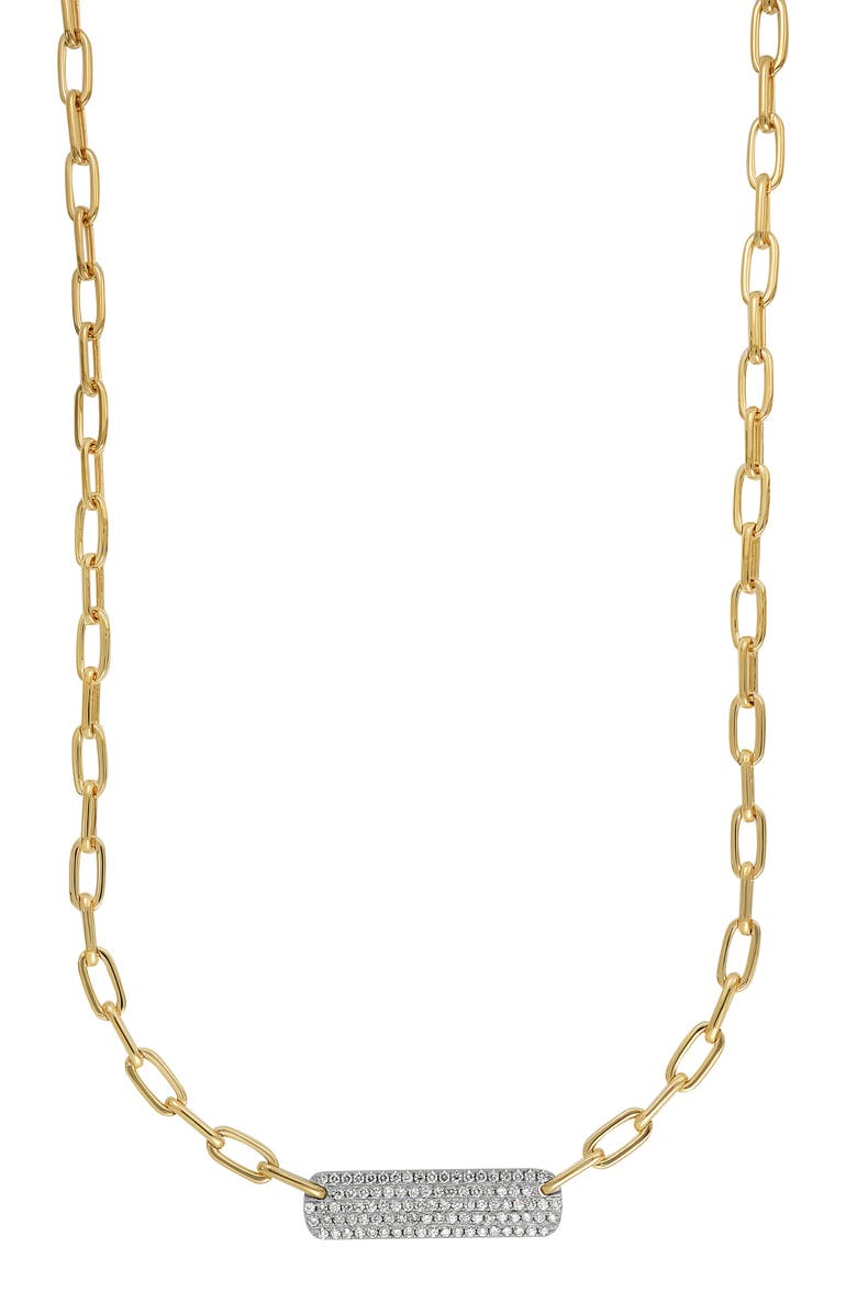 Bony Levy Varda Diamond Bar Pendant Necklace, Main, color, 18K Yellow Gold/ Diamond
