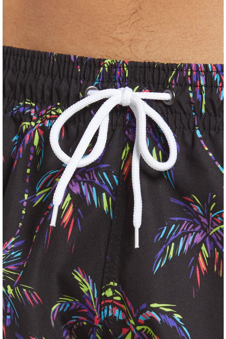 Sano Palm Tree Swim Trunks, Alternate, color, NEON PALM TREES