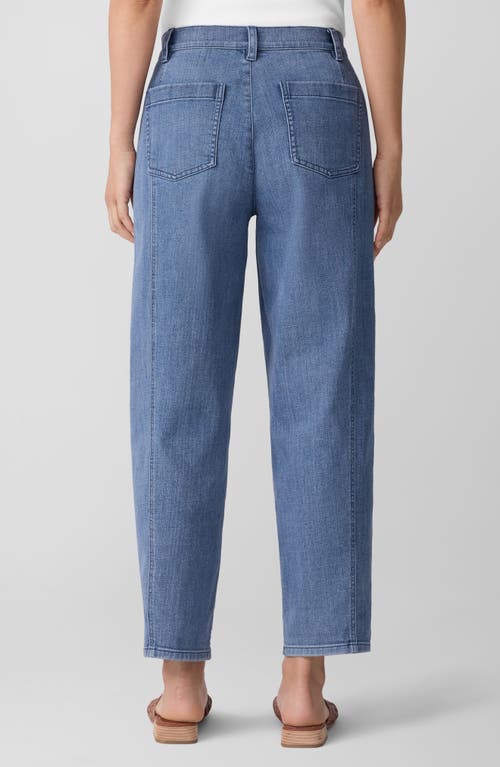 Eileen Fisher High Waist Ankle Straight Leg Jeans In Blue