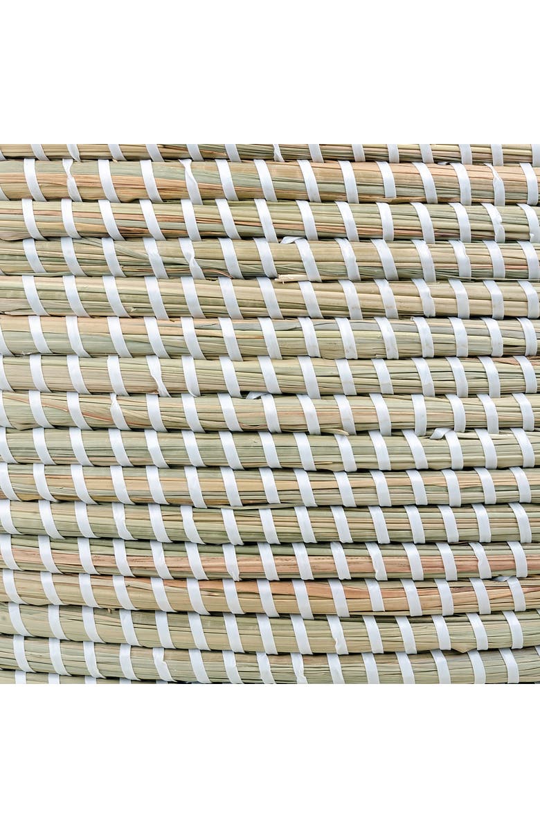 African Modern Solid White Knitting Basket, Alternate, color, White