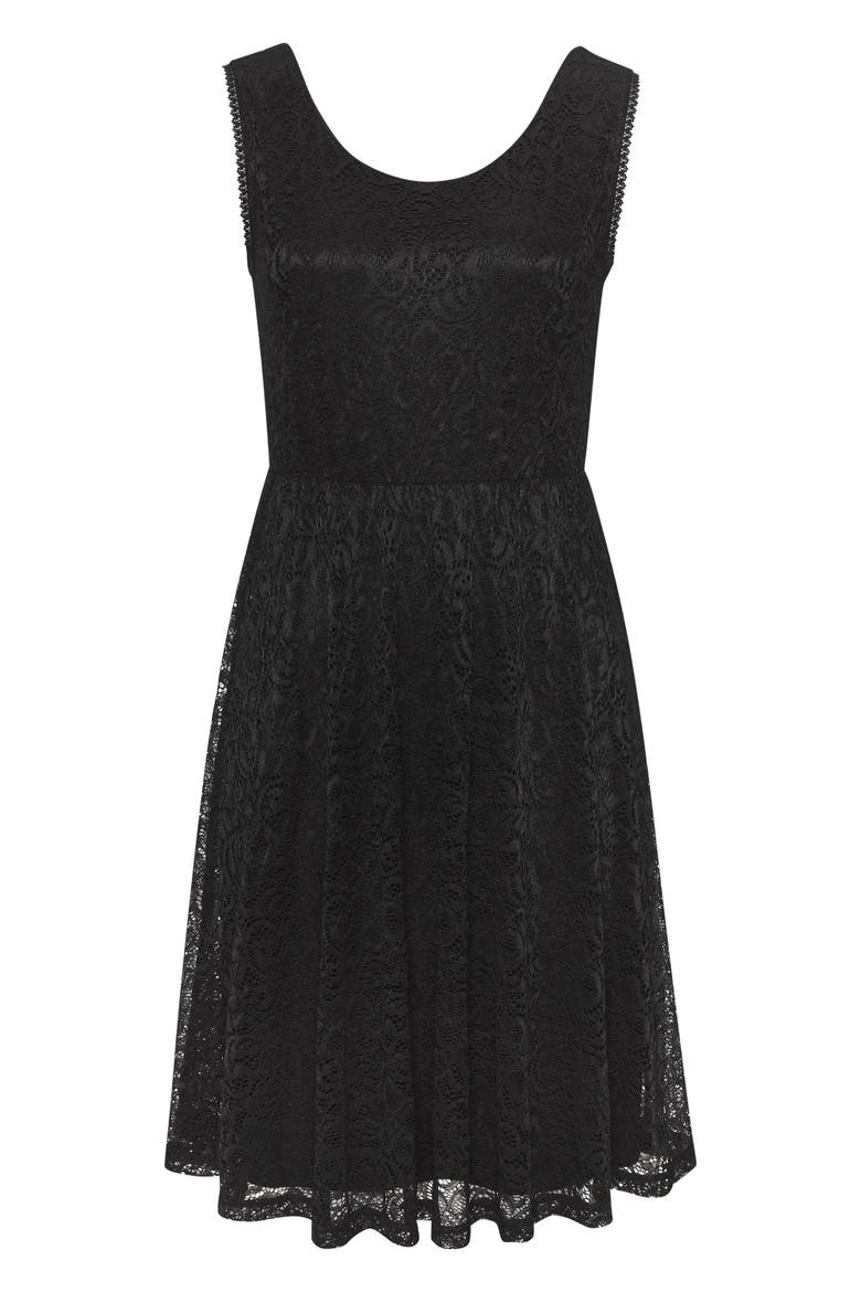 Sleeveless Lace Dress, Alternate, color, Black