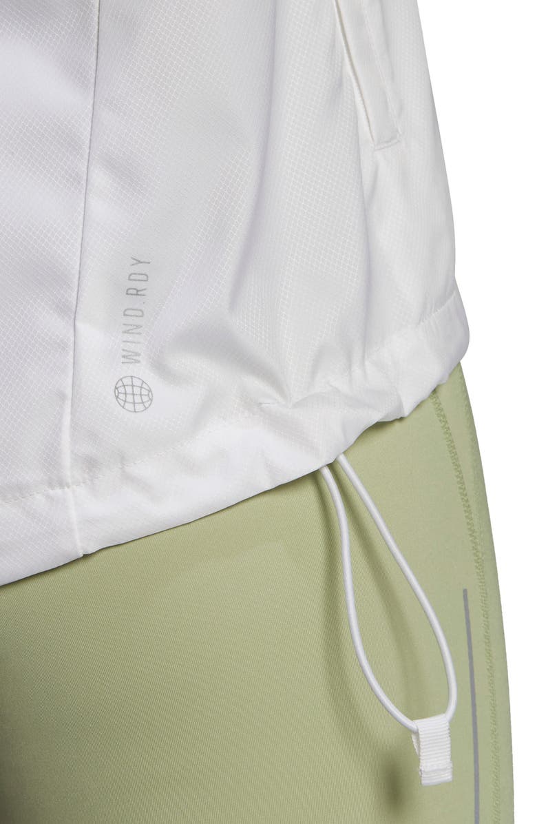 adidas Own The Run Hooded Running Windbreaker Jacket, Alternate, color, White