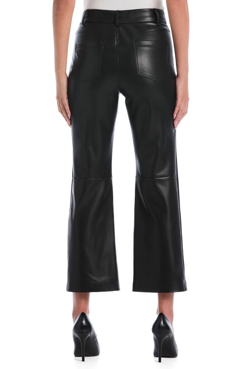 Laundry by Shelli Segal Cropped Faux Leather Bootcut Pants, Alternate, color, Black