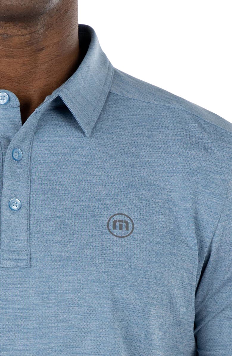 TravisMathew Heating Up Polo, Alternate, color, Heather Copen Blue