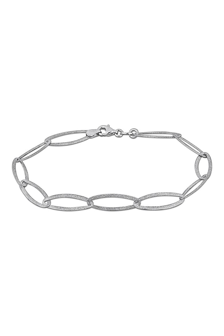Oval Link Bracelet, Main, color, SILVER