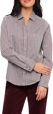 Karen Kane Striped Button Up Shirt