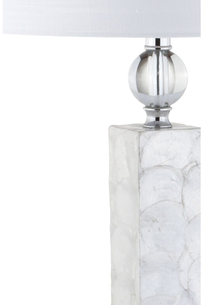 Bailey 32" LED Seashell Table Lamp, White, Alternate, color, White