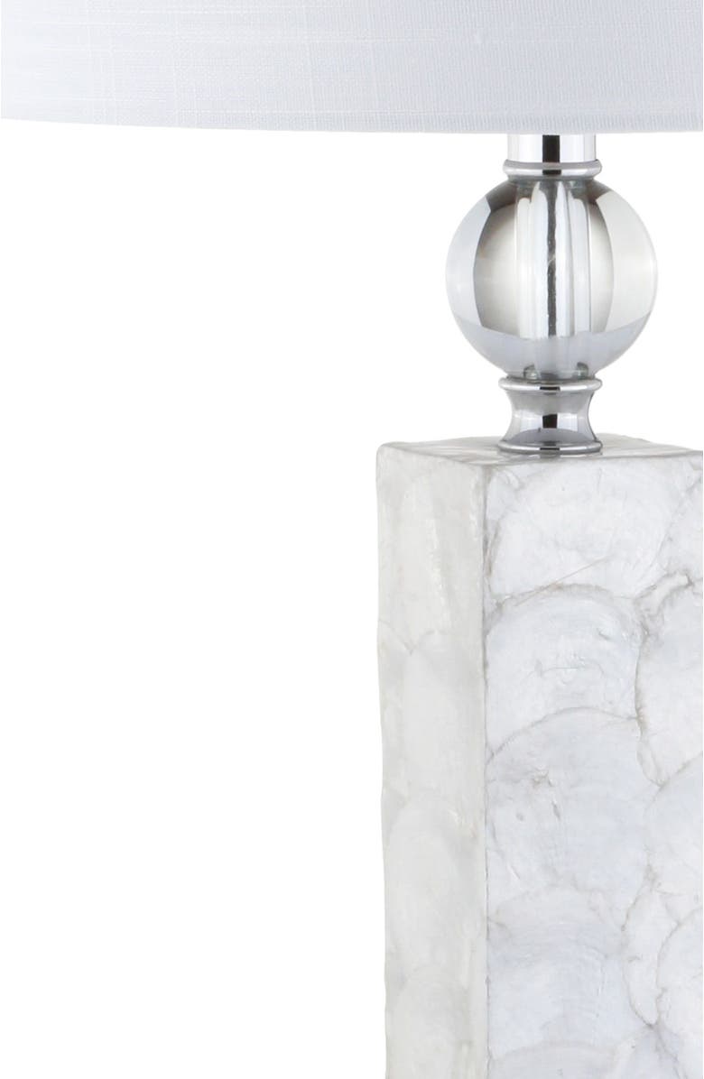 JONATHAN Y Bailey 32" LED Seashell Table Lamp, White, Alternate, color, White