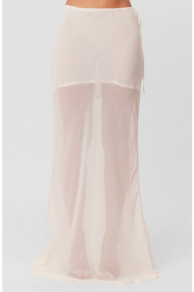 Tamara Sheer Maxi Skirt, Main, color, OFF WHITE