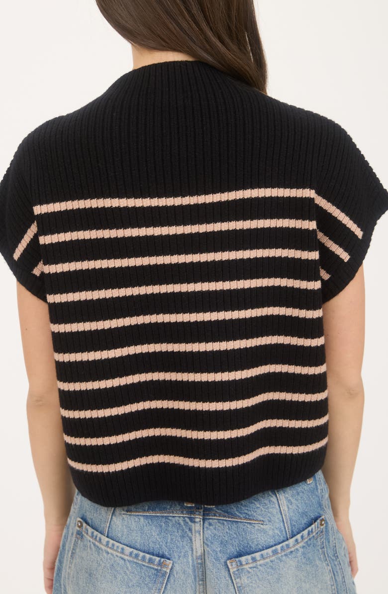 Blu Pepper Mock Neck Pullover Sweater, Alternate, color, Black