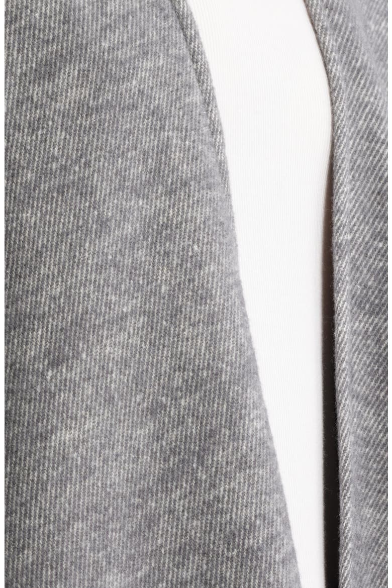 Fringe Trim Cotton Wool & Cashmere Poncho, Alternate, color, ASH