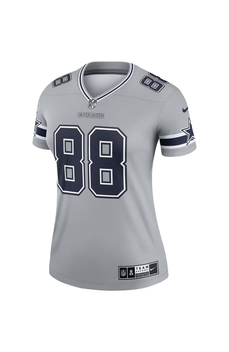 Nike Women's Nike CeeDee Lamb Gray Dallas Cowboys Inverted Legend Jersey, Alternate, color,