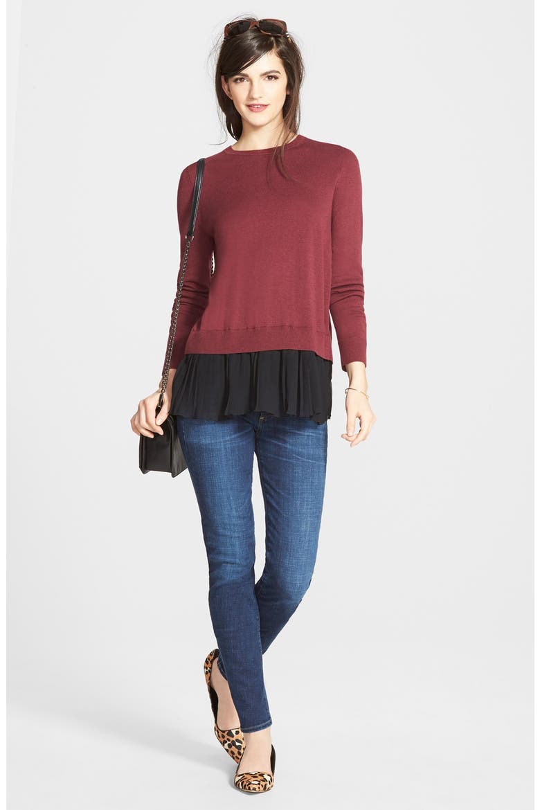 'Arielle' Mid Rise Skinny Jeans (Nordstrom Exclusive), Alternate, color, OCEAN