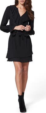 PAIGE Salome Long Sleeve Silk Minidress
