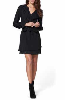 Salome Long Sleeve Silk Minidress