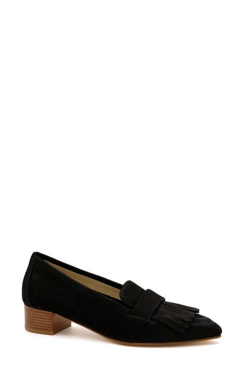 Asti Pointed Toe Kiltie Loafer Pump (Women)