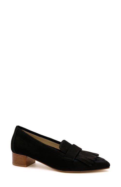 Amalfi By Rangoni Asti Pointed Toe Kiltie Loafer Pump In Black Long Beach