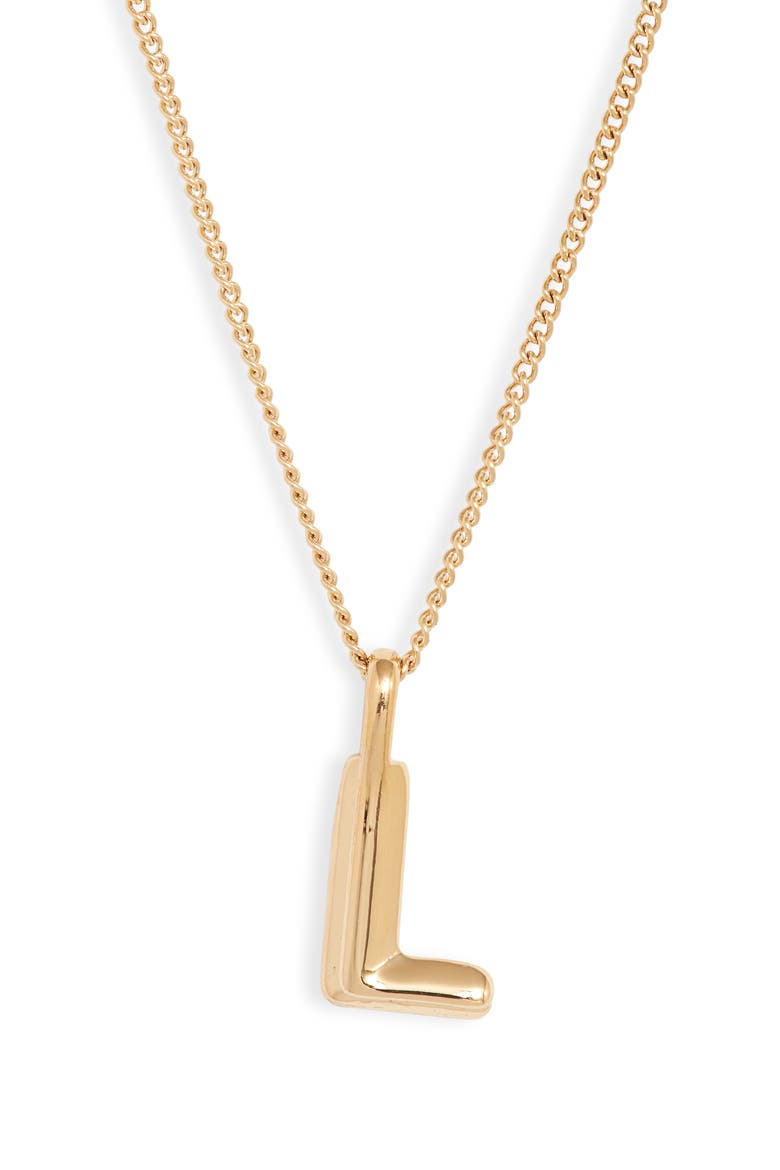 Customized Monogram Pendant Necklace, Main, color, HIGH POLISH GOLD - L