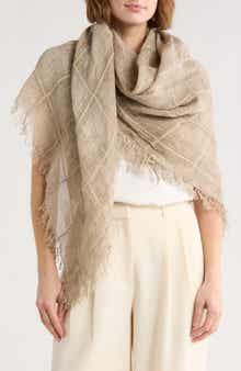 Eileen Fisher Organic Linen & Organic Cotton Square Scarf