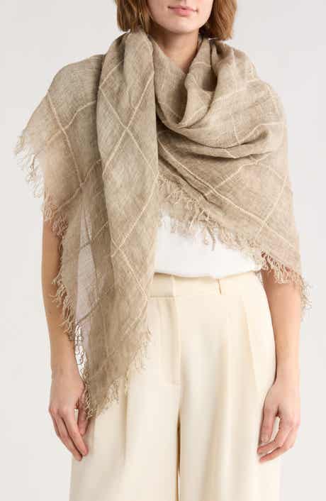 Eileen Fisher Organic Linen & Organic Cotton Square Scarf