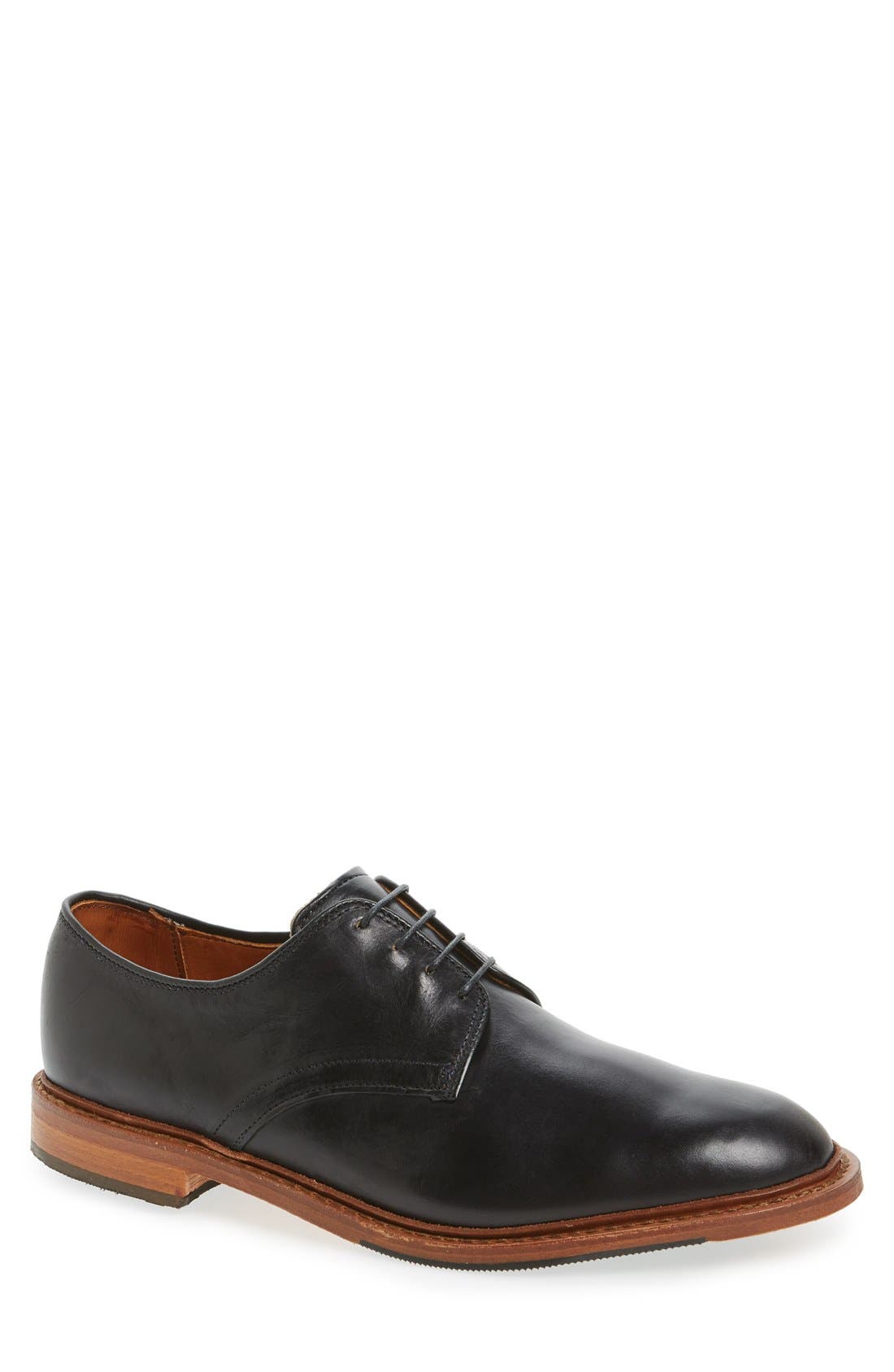Allen Edmonds Academy Plain Toe Derby, Main, color, 