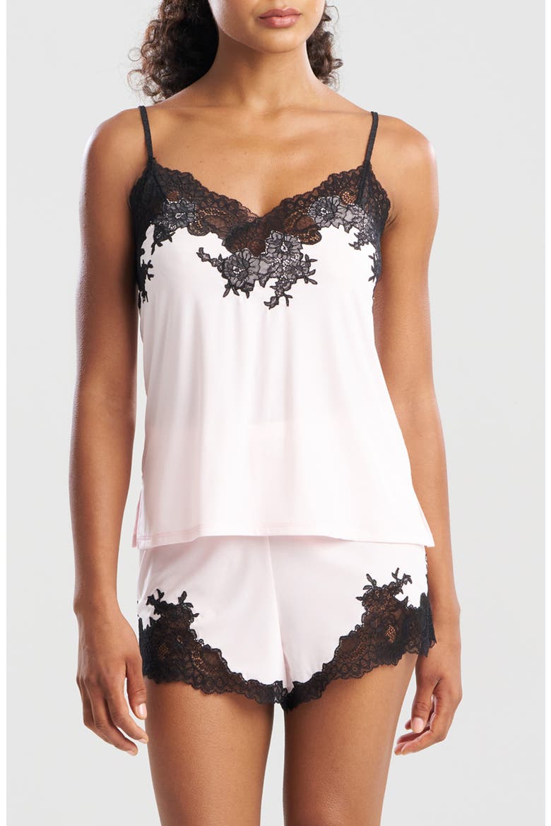 Enchant Lace Short Pajamas, Main, color, PINK/ BLACK