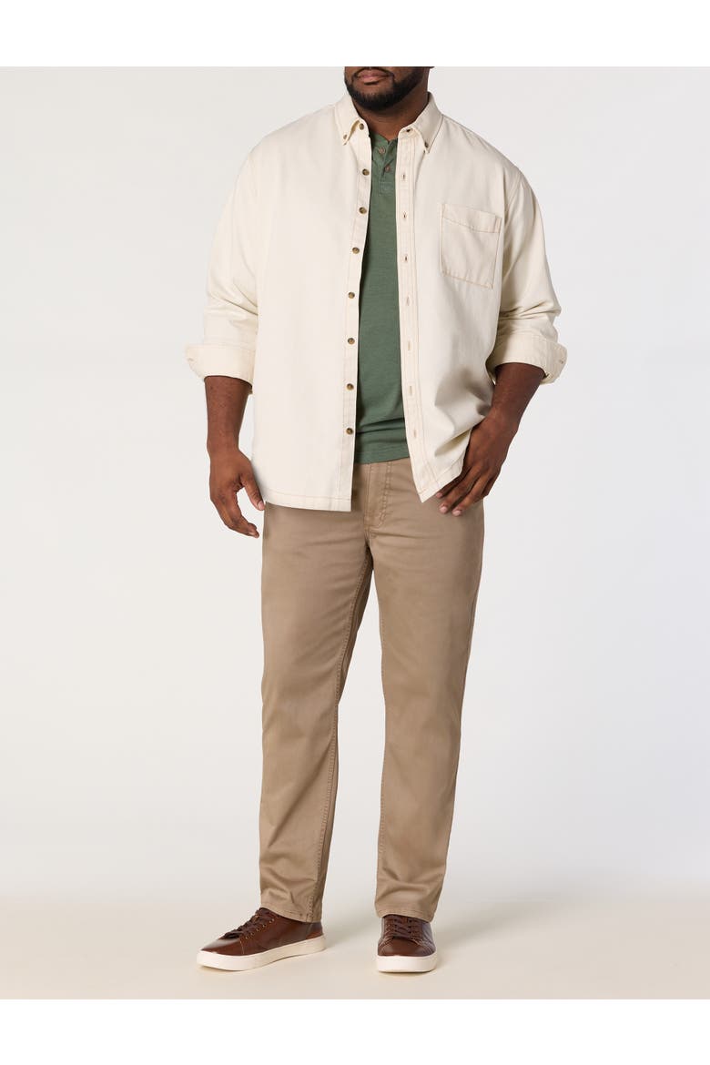 Big & Tall Twill Shirt Jacket, Alternate, color, IVORY