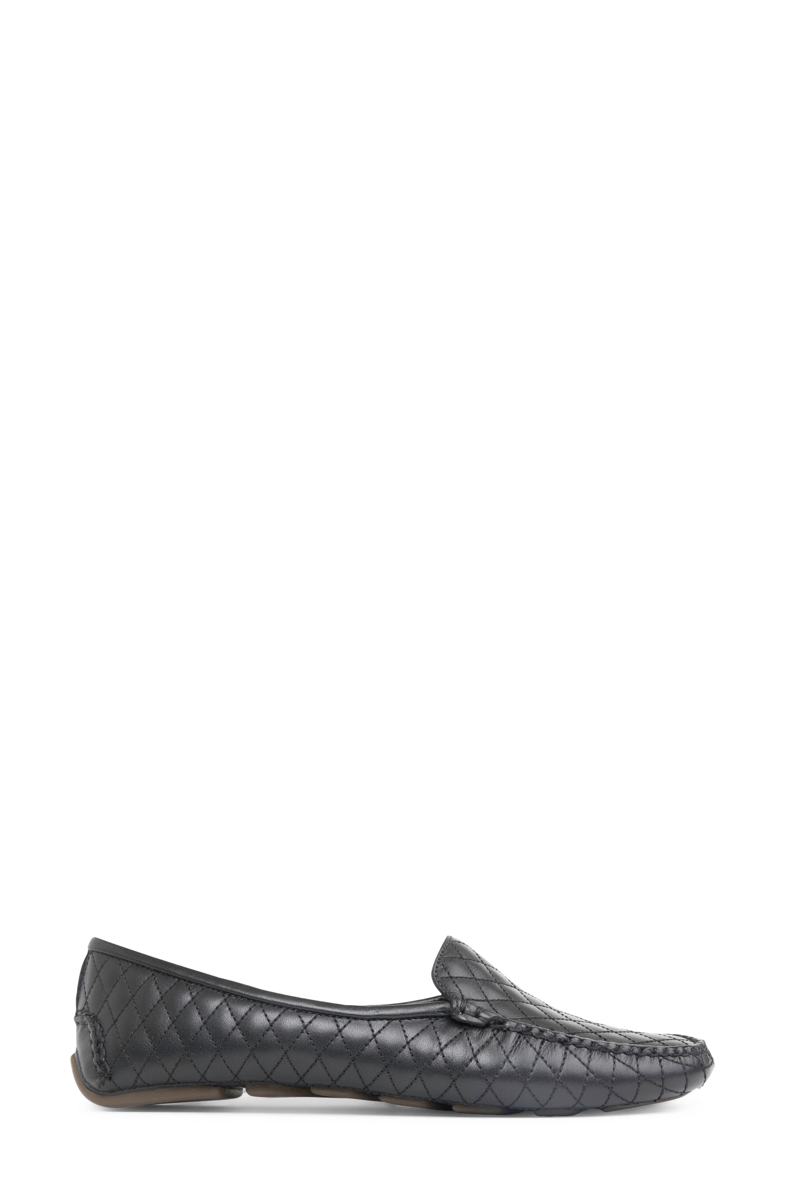 patricia green Jillian Quilted Driving Loafer, Alternate, color, Black
