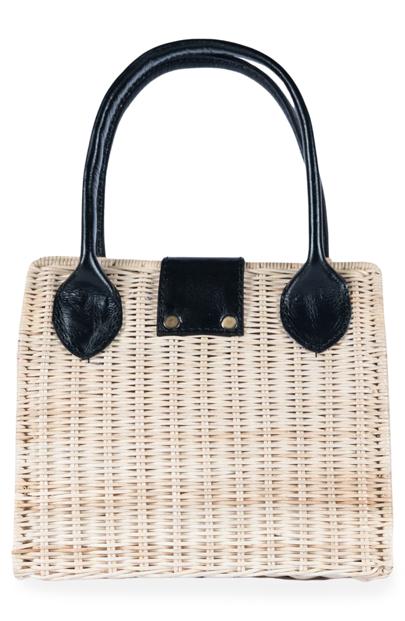 Jelavu Piper Rattan Handbag, Alternate, color, Black