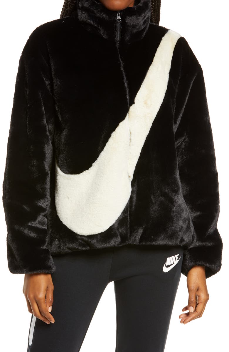 Nike Sportswear Faux Fur Jacket, Alternate, color, 