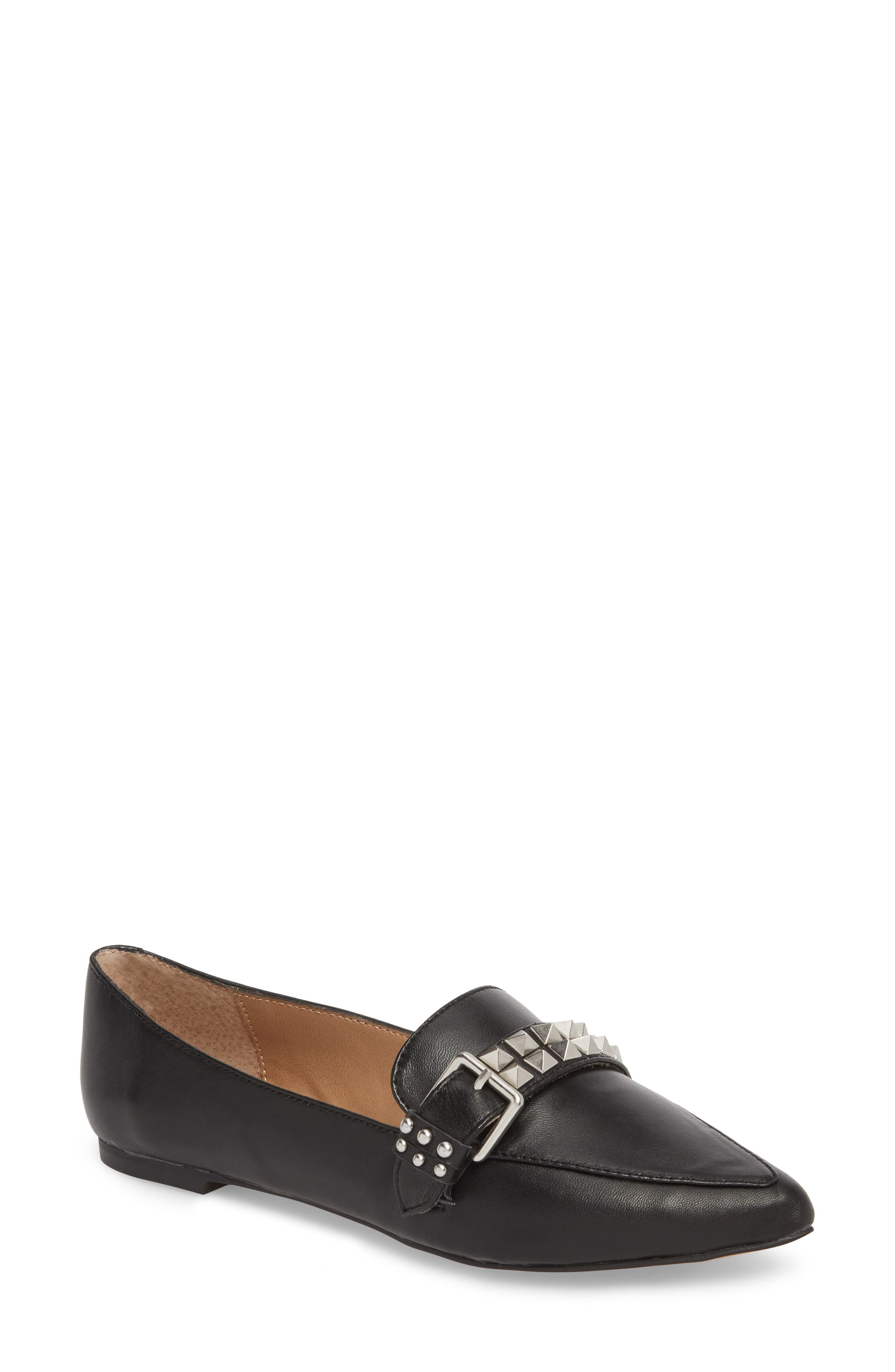 Fire Studded Loafer, Main, color, BLACK STUD