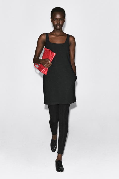 Square-Neck Crepe-Jersey Dress