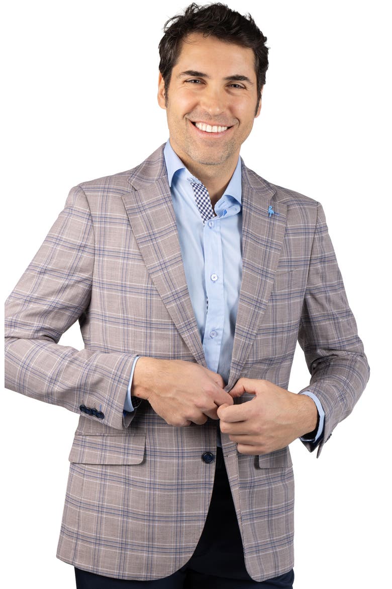 Shadow Plaid Sport Coat, Alternate, color, GREY