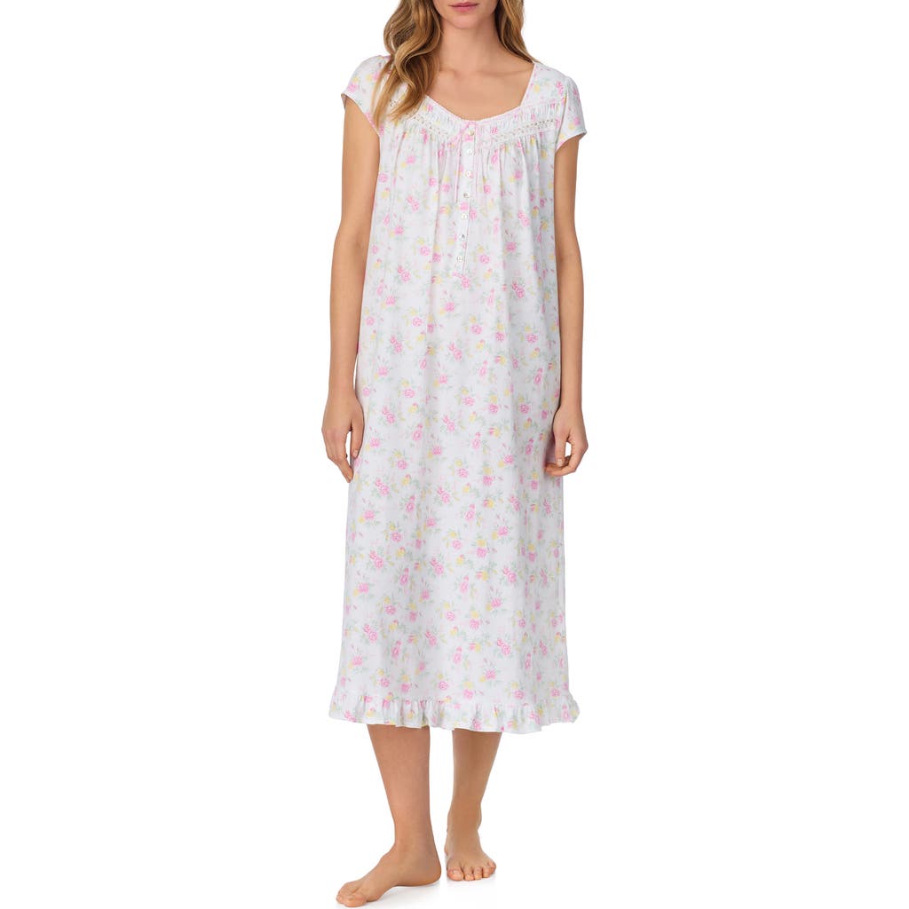 Eileen West Cap Sleeve Long Cotton Jersey Nightgown