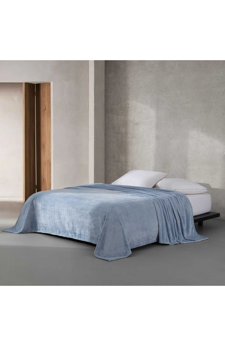 Calvin Klein Home Core Plush Blanket, Alternate, color, Medium Blue