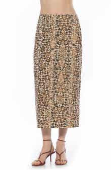 Alexia Admor Ginni Stretch Cotton Midi Skirt
