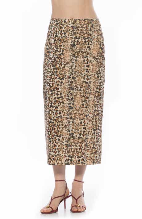 Alexia Admor Ginni Stretch Cotton Midi Skirt